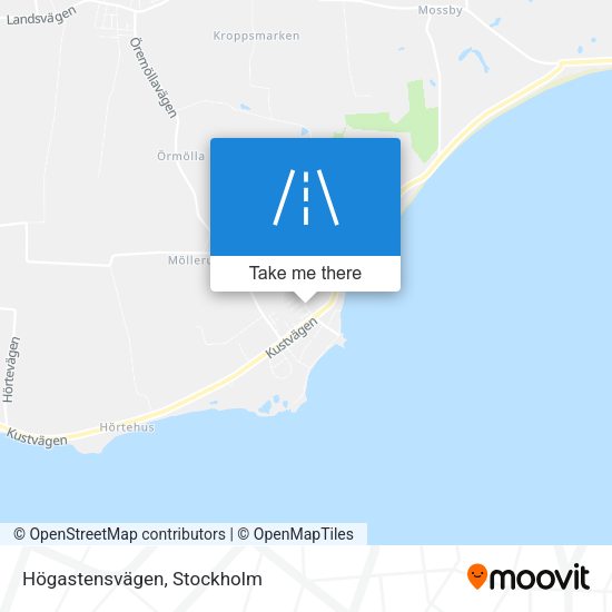 Högastensvägen map