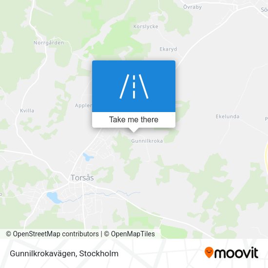 Gunnilkrokavägen map