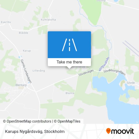 Karups Nygårdsväg map