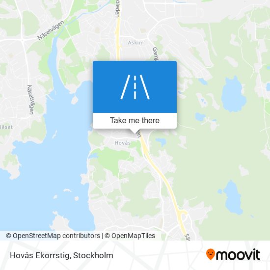 Hovås Ekorrstig map