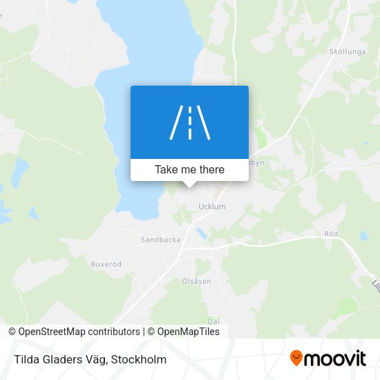 Tilda Gladers Väg map