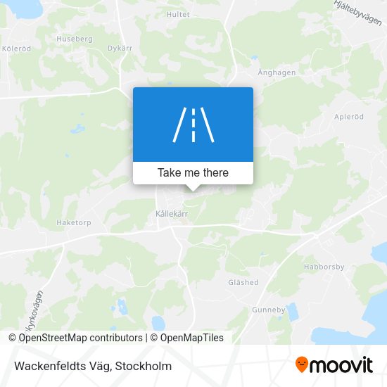 Wackenfeldts Väg map