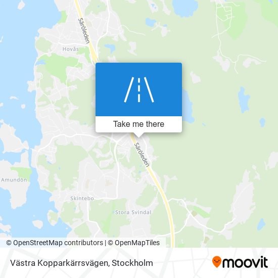 Västra Kopparkärrsvägen map