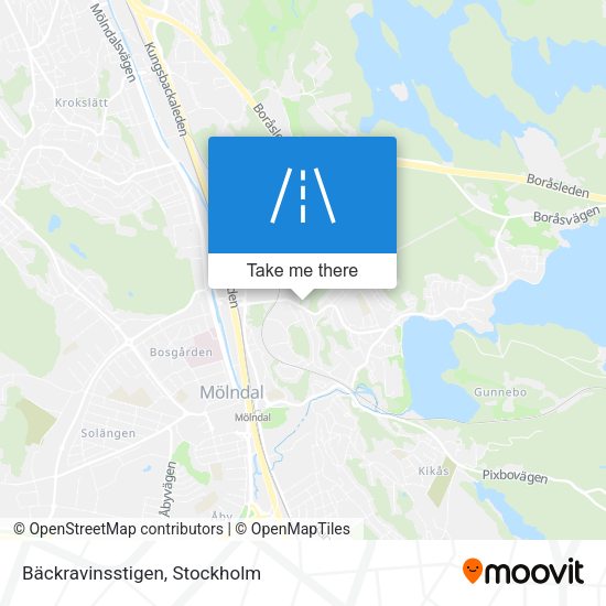 Bäckravinsstigen map