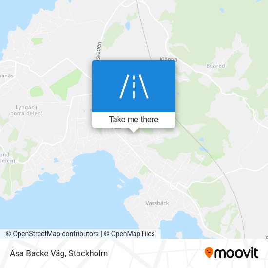 Åsa Backe Väg map