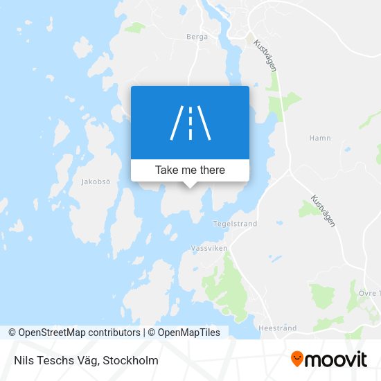 Nils Teschs Väg map
