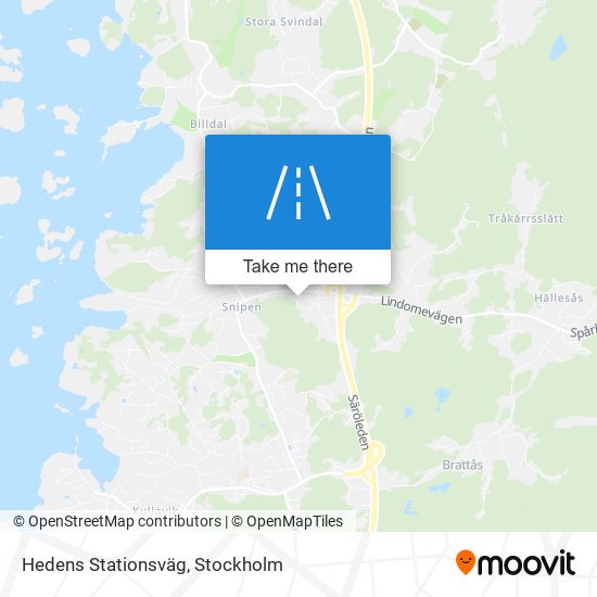 Hedens Stationsväg map