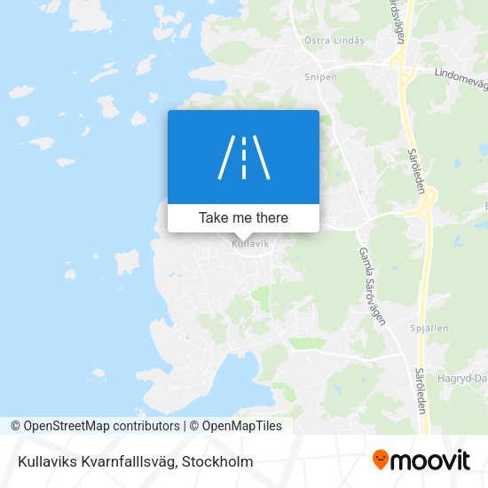 Kullaviks Kvarnfalllsväg map