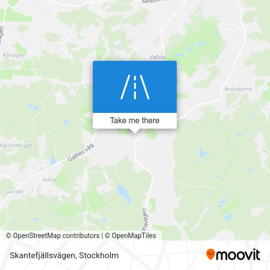 Skantefjällsvägen map