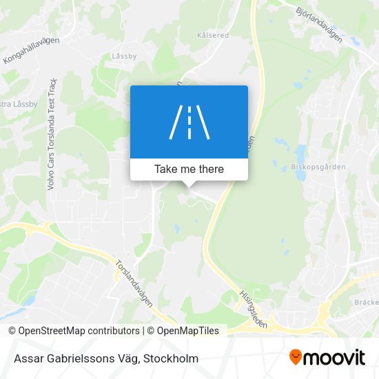 Assar Gabrielssons Väg map