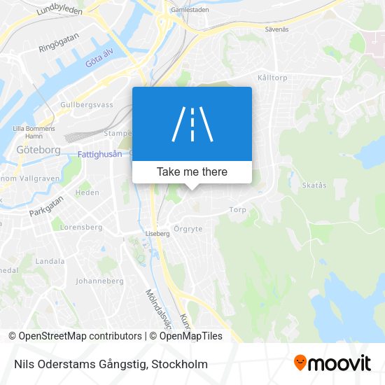Nils Oderstams Gångstig map