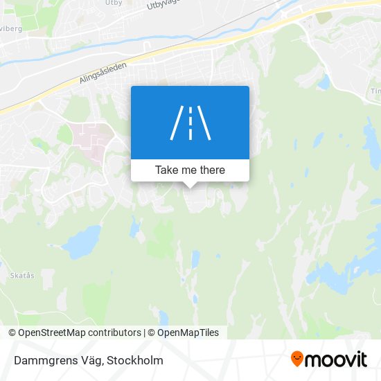 Dammgrens Väg map