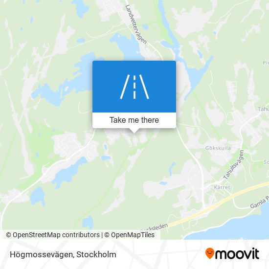 Högmossevägen map