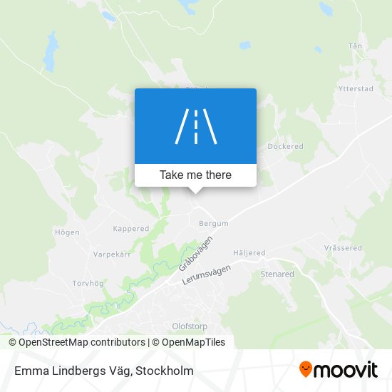 Emma Lindbergs Väg map