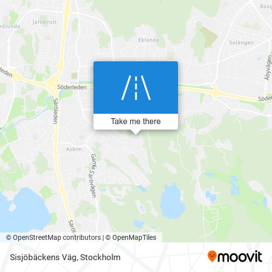 Sisjöbäckens Väg map