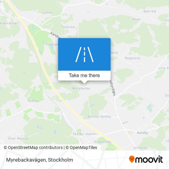 Myrebackavägen map