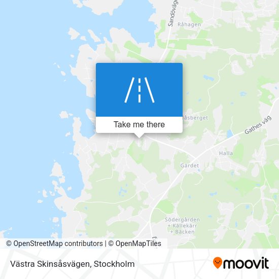 Västra Skinsåsvägen map