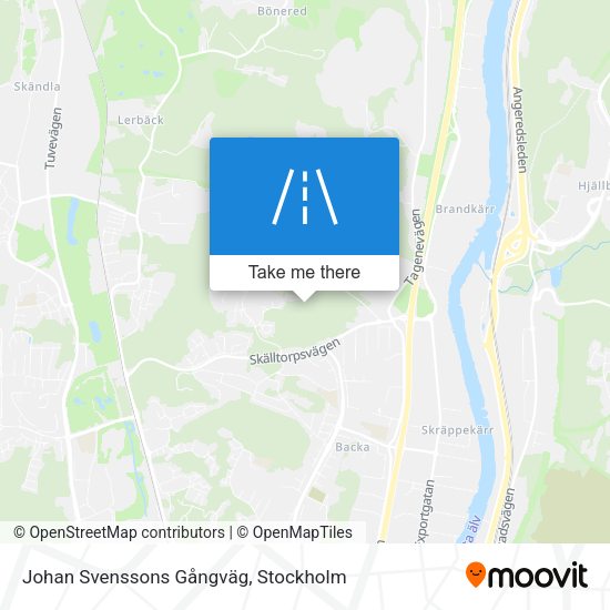 Johan Svenssons Gångväg map
