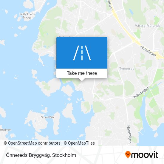 Önnereds Bryggväg map