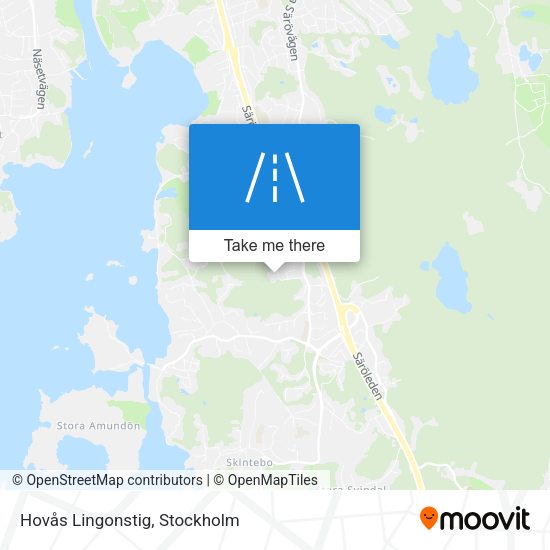Hovås Lingonstig map