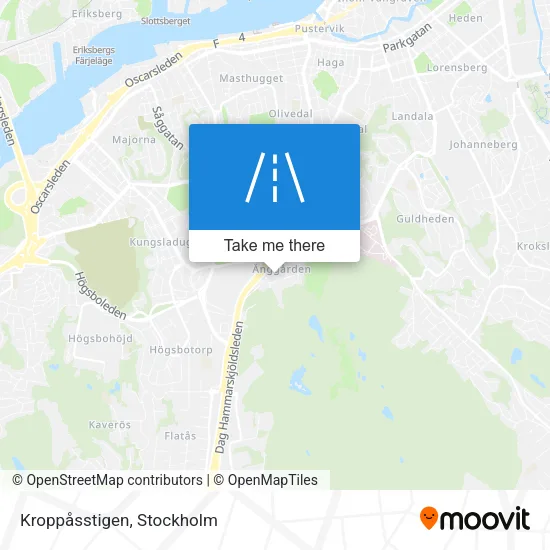 Kroppåsstigen map