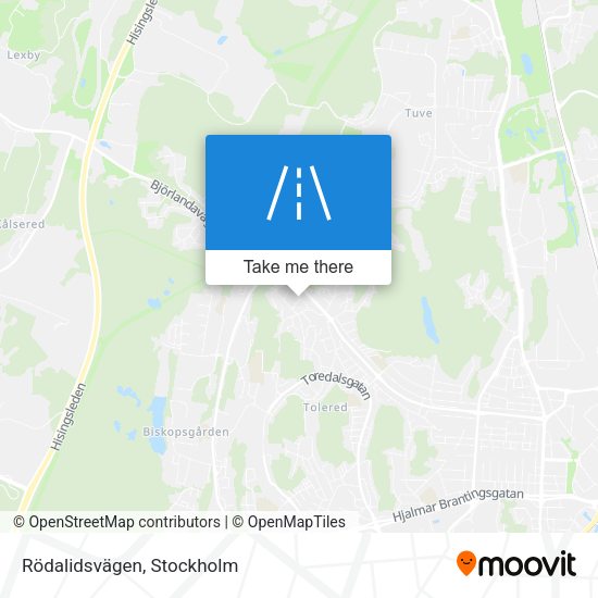 Rödalidsvägen map