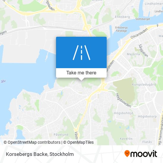 Korsebergs Backe map