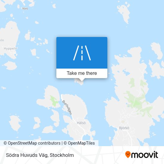 Södra Huvuds Väg map