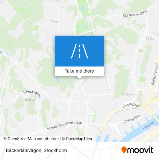 Bäckedalsvägen map