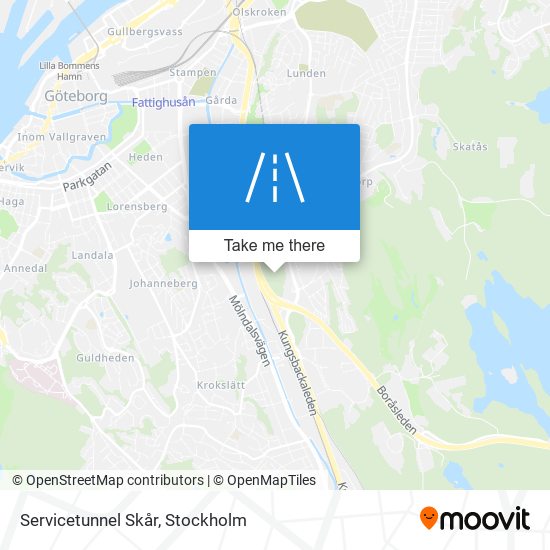 Servicetunnel Skår map