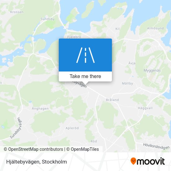 Hjältebyvägen map