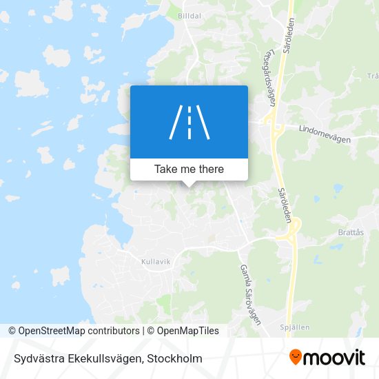 Sydvästra Ekekullsvägen map