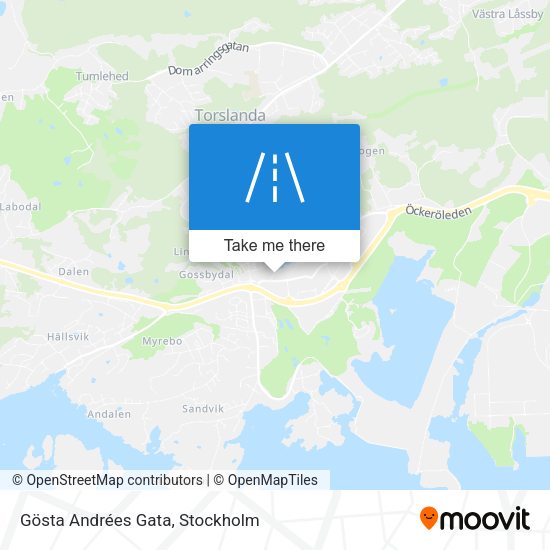 Gösta Andrées Gata map