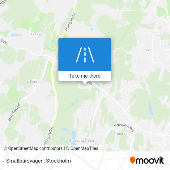 Smällbärsvägen map