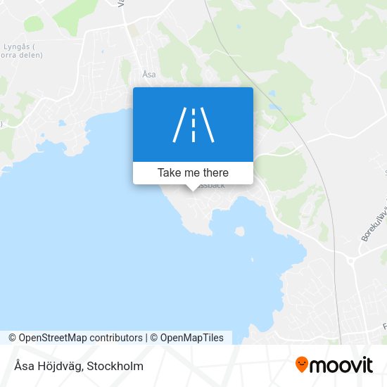 Åsa Höjdväg map