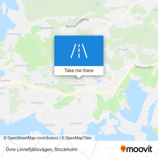Övre Linnefjällsvägen map
