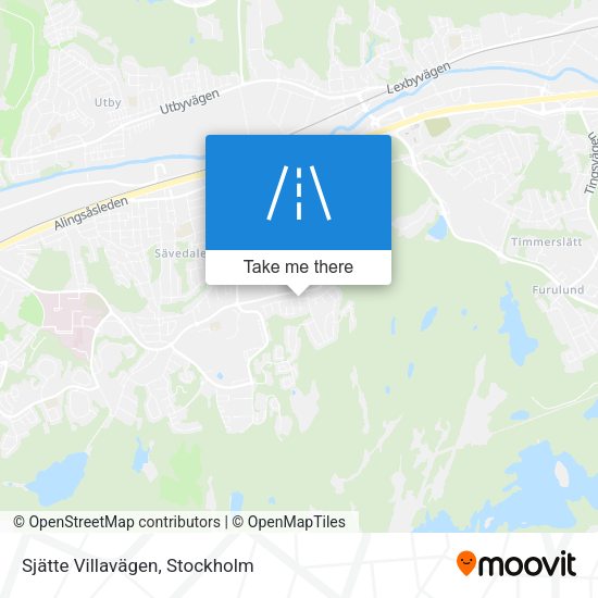 Sjätte Villavägen map