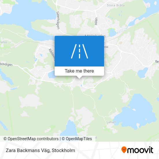 Zara Backmans Väg map