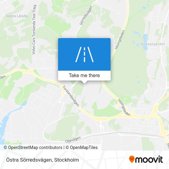 Östra Sörredsvägen map