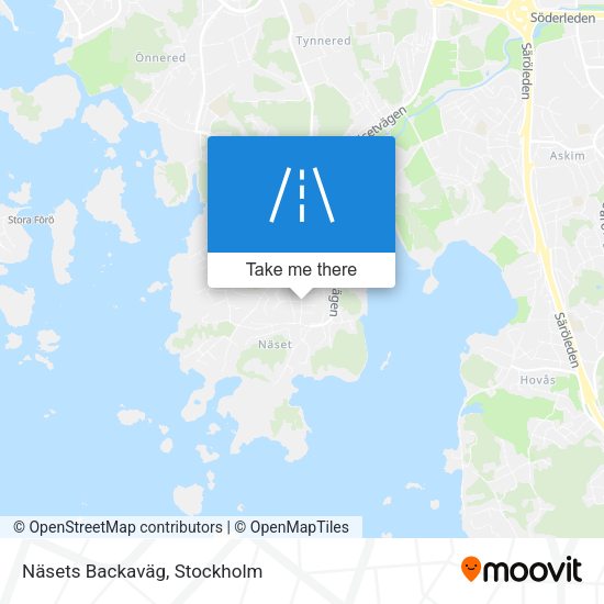 Näsets Backaväg map