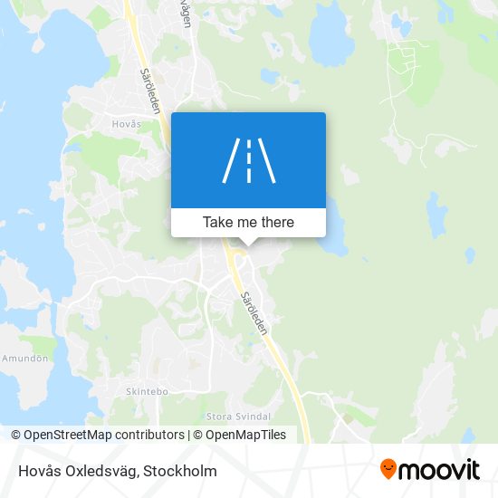 Hovås Oxledsväg map