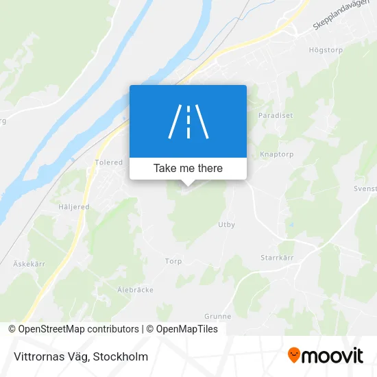 Vittrornas Väg map
