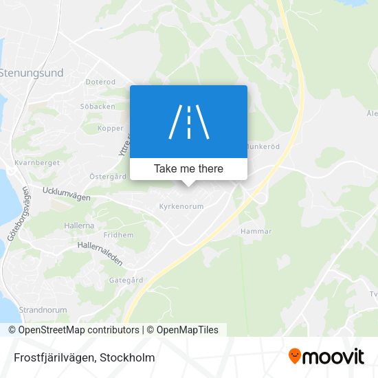 Frostfjärilvägen map