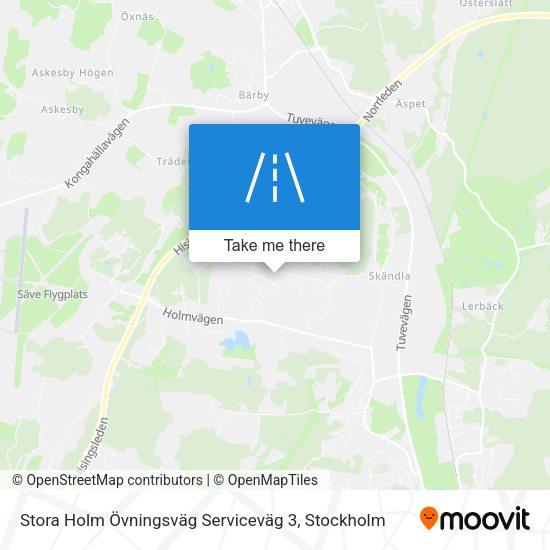 Stora Holm Övningsväg Serviceväg 3 map