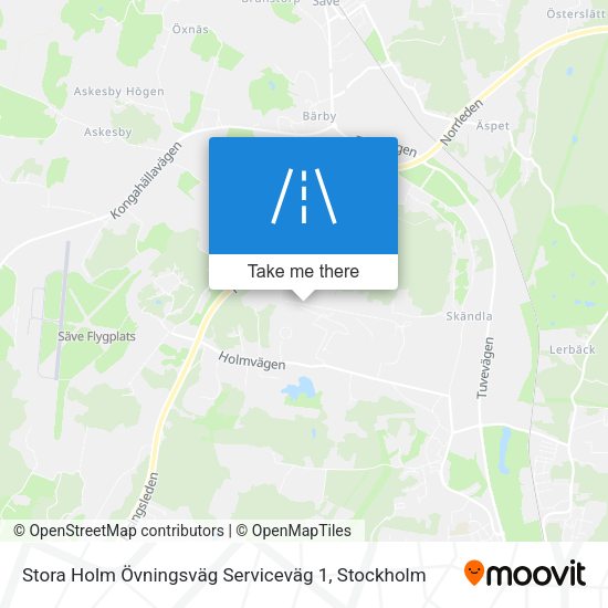 Stora Holm Övningsväg Serviceväg 1 map