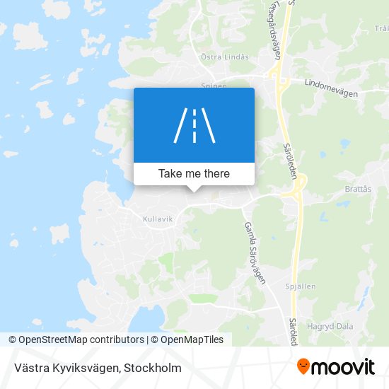 Västra Kyviksvägen map