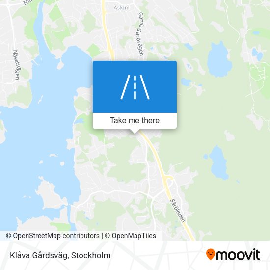 Klåva Gårdsväg map