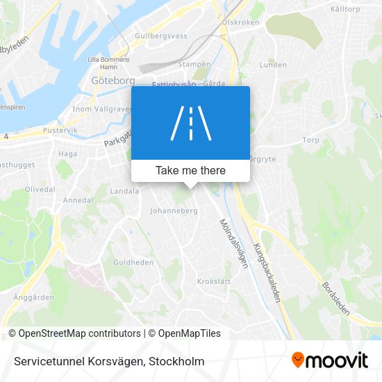 Servicetunnel Korsvägen map
