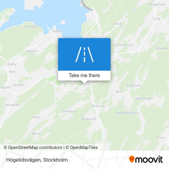 Högelidsvägen map