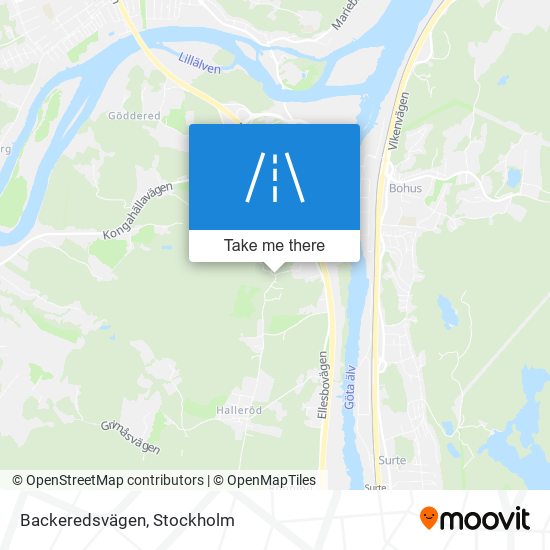 Backeredsvägen map